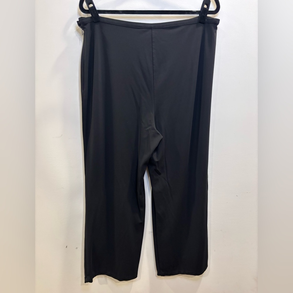 Talbots Black Pants Straight Leg Vintage High Waist Trouser Size XL